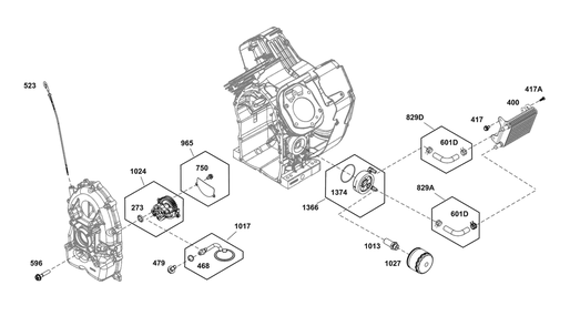 Lubrication Group Diagram and Parts List for 61G277-0031-J1  Briggs and Stratton Engine